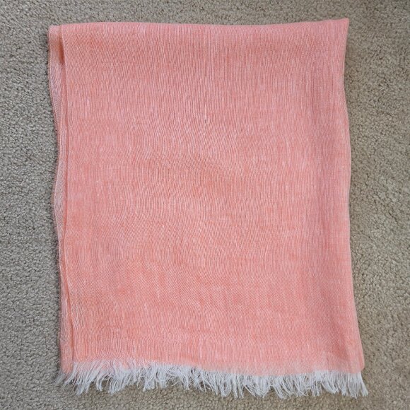 NWOT Eileen Fisher Linen Scarf Pink - Picture 1 of 8